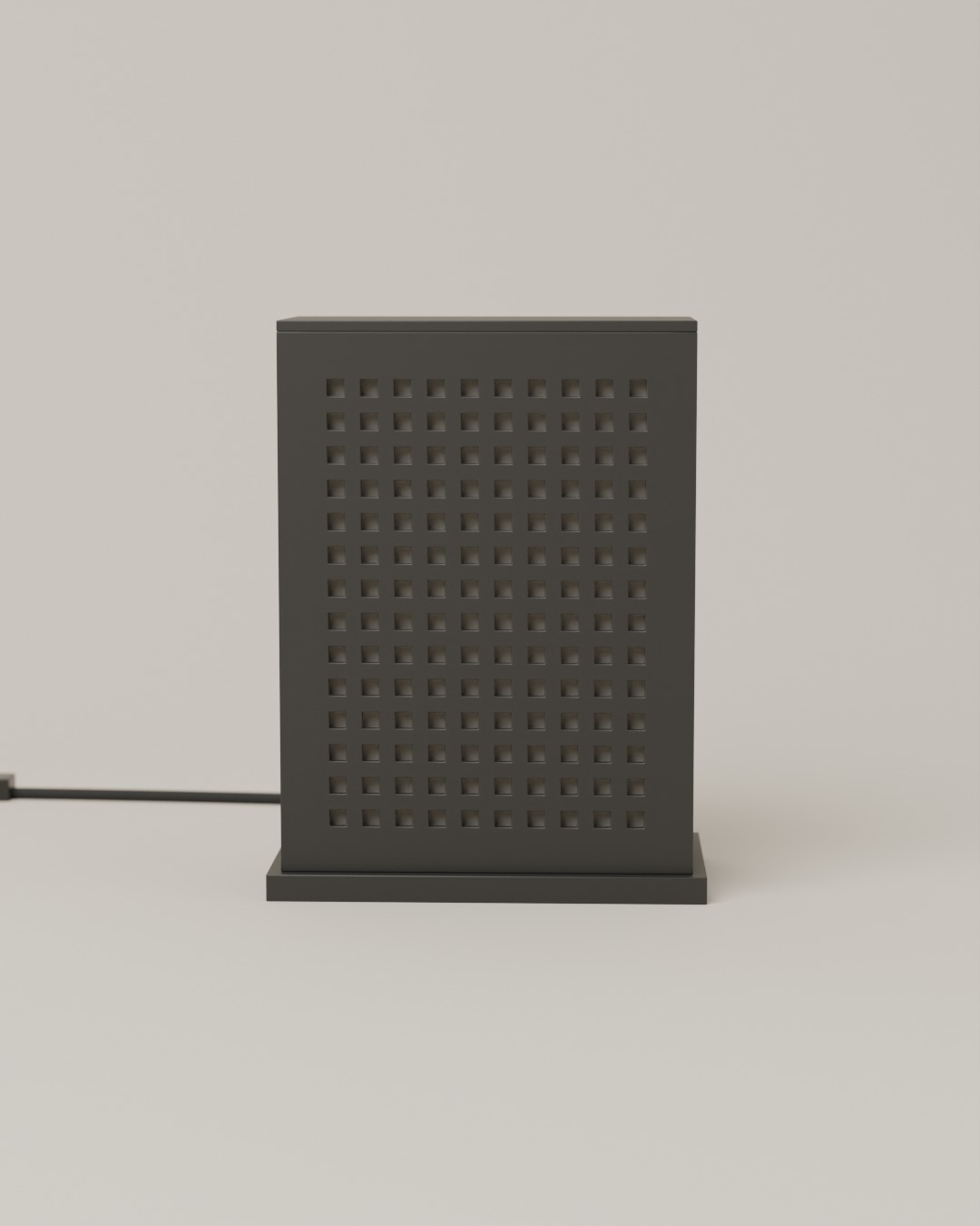 MATRIX table lamp in graphite, switched off, on a plain studio background