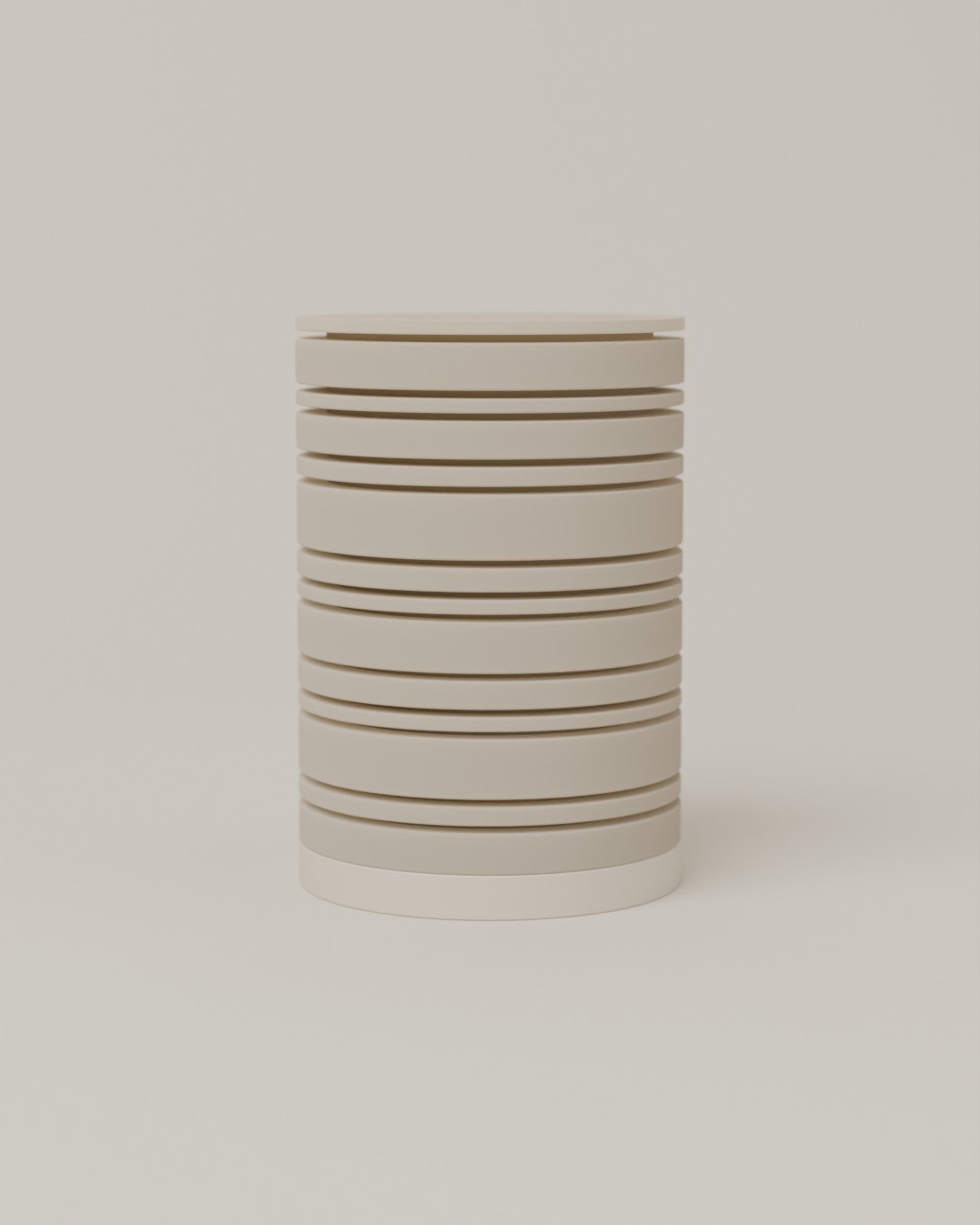 TERAS cordless lamp in bone white, switched off, on a plain studio background